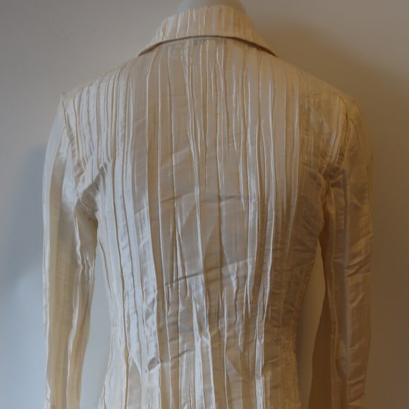 CHRISTINA MAKOWSKY CRINKLED LONG SLEEVE TOP SZ 6 * - Picture 4 of 8